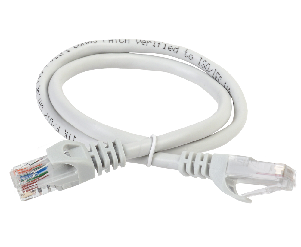 Патч-корд ITK PC01-C5 EUL-10 M кат.5 E UTP LSZH 10м серый