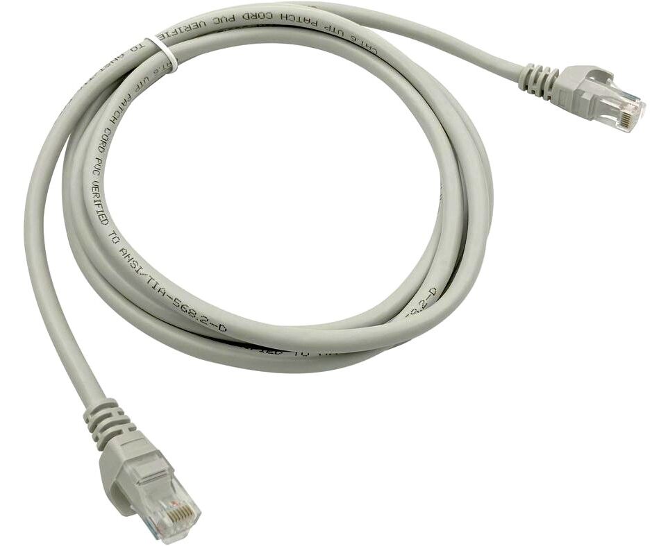 Патч-корд Buro (UTP-6-2 M-G) UTP 4 пары cat6 CCA molded 2м серый RJ-45 (m)-RJ-45 (m)