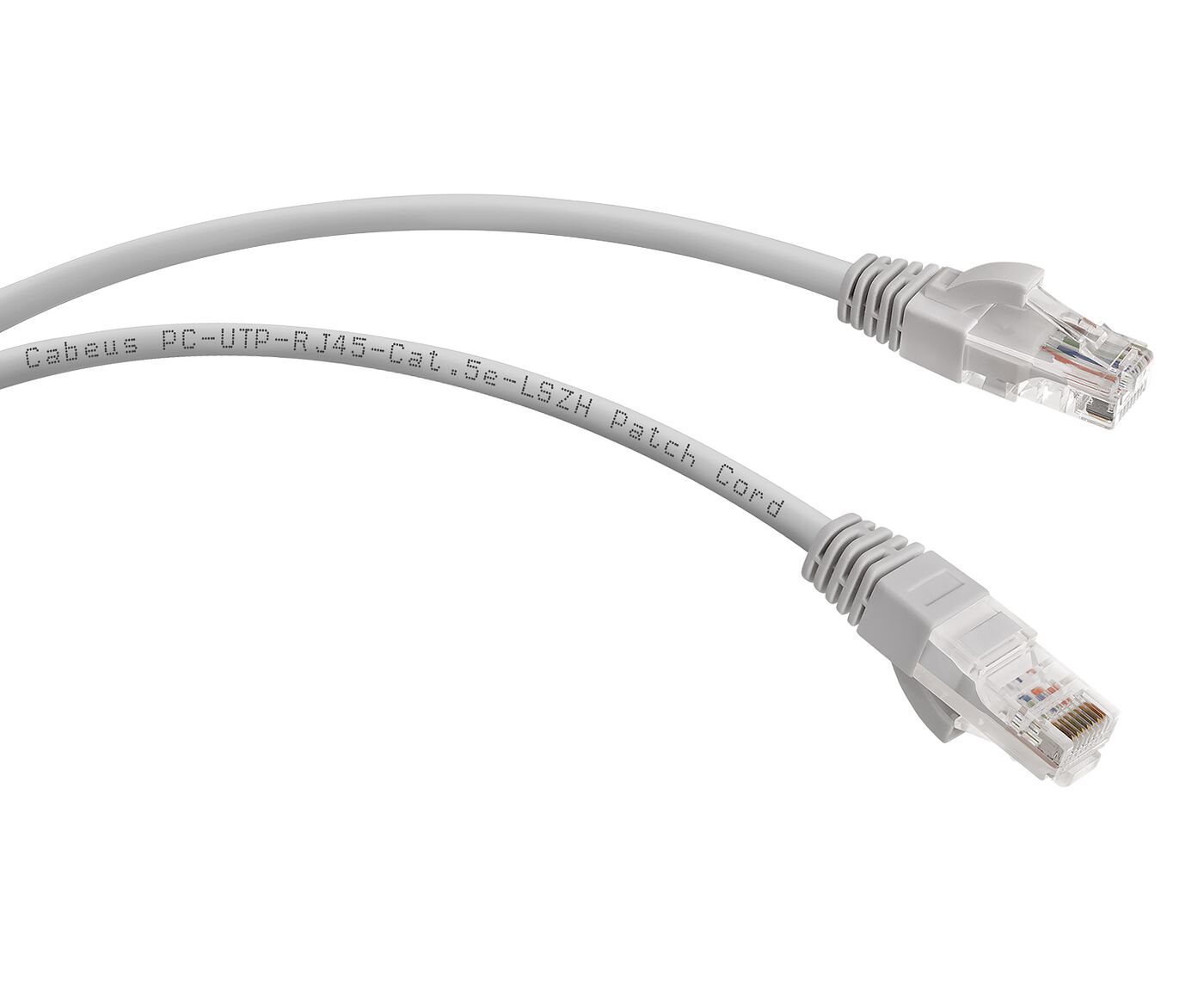 Патч-корд Cabeus (PC-UTP-RJ45-Cat.5e-3m-LSZH) U/UTP, категория 5е, 2x RJ45/8p8c, неэкранированный, серый, LSZH, 3м