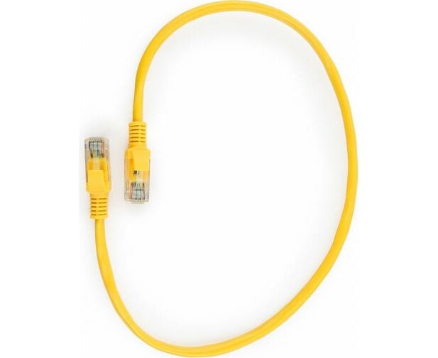 Патч-корд Cablexpert PP12-0.5 M/Y UTP кат.5e, 0.5м, литой, многожильный (жёлтый)