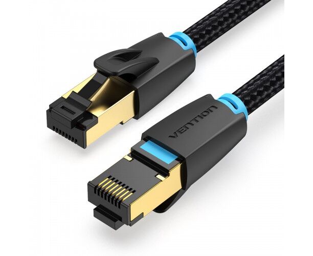 Патч-корд Vention IKGBD прямой SFTP cat.8 RJ45 - 0,5м. Черный