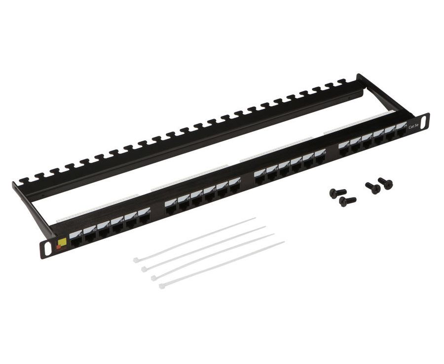 Патч-панель Lanmaster LAN-PPC24 U5 E 19" 0.5 U 24x RJ45 кат.5e UTP