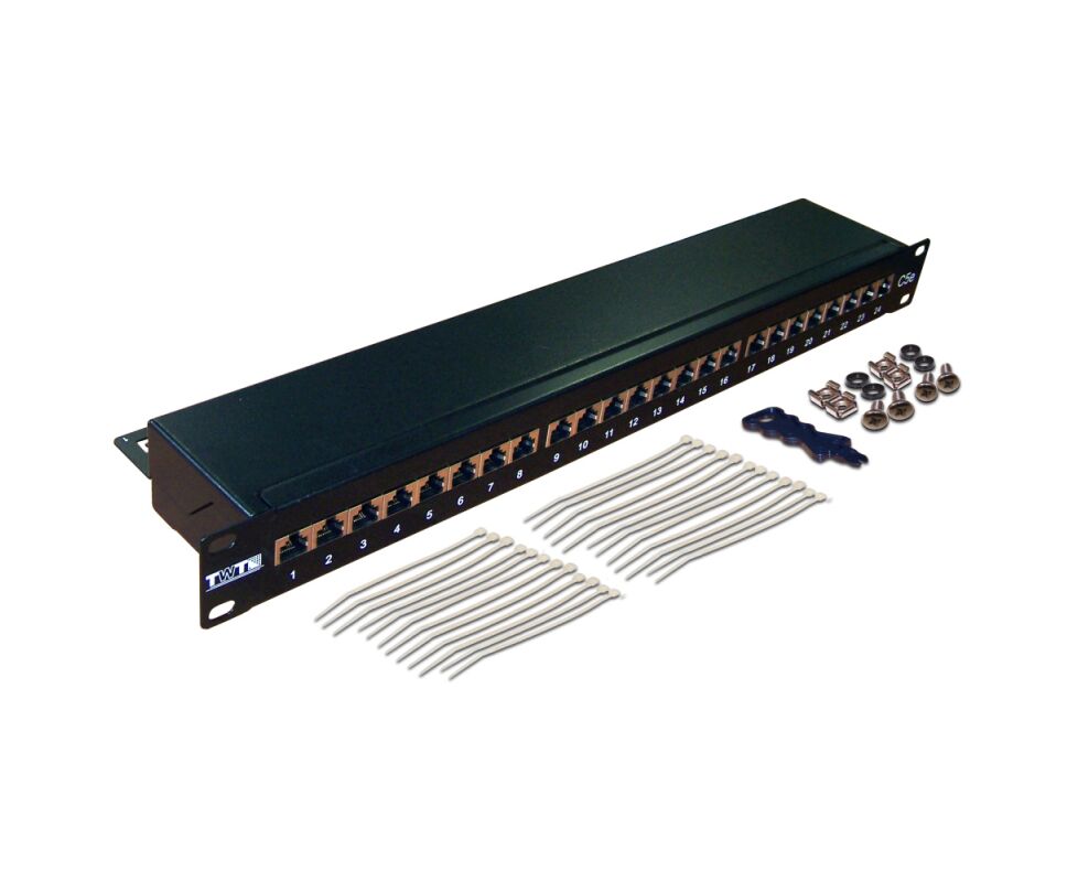 Патч-панель Lanmaster TWT-PP24 STP/6 19" 1 U 24x RJ45 кат.6 FTP