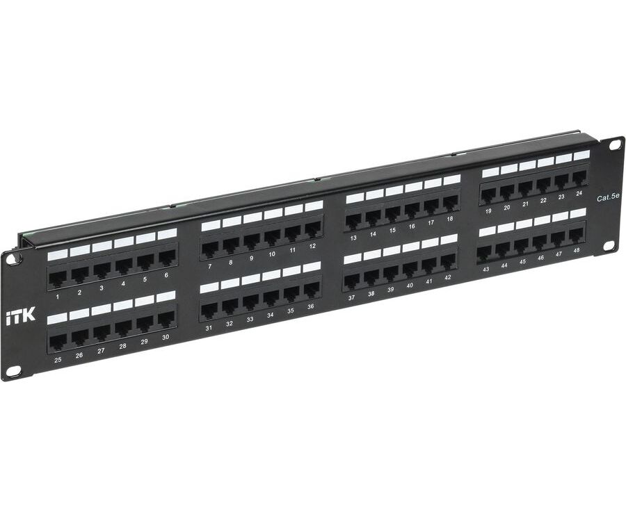 Патч-панель ITK PP48-2 UC5 EU-D05 19" 2 U 48x RJ45 кат.5e