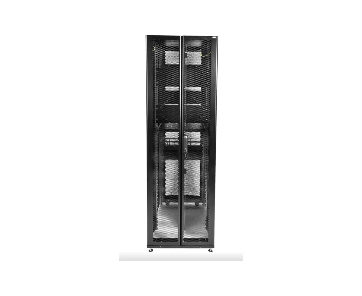 Шкаф серверный ЦМО (ШТК-СП-42.6.10-44 АА-9005) напольный 42 U 600x990мм пер.дв.перфор. задн.дв.перфор. 2 бок.пан. направл.под закл.гайки 1350кг черный 6
