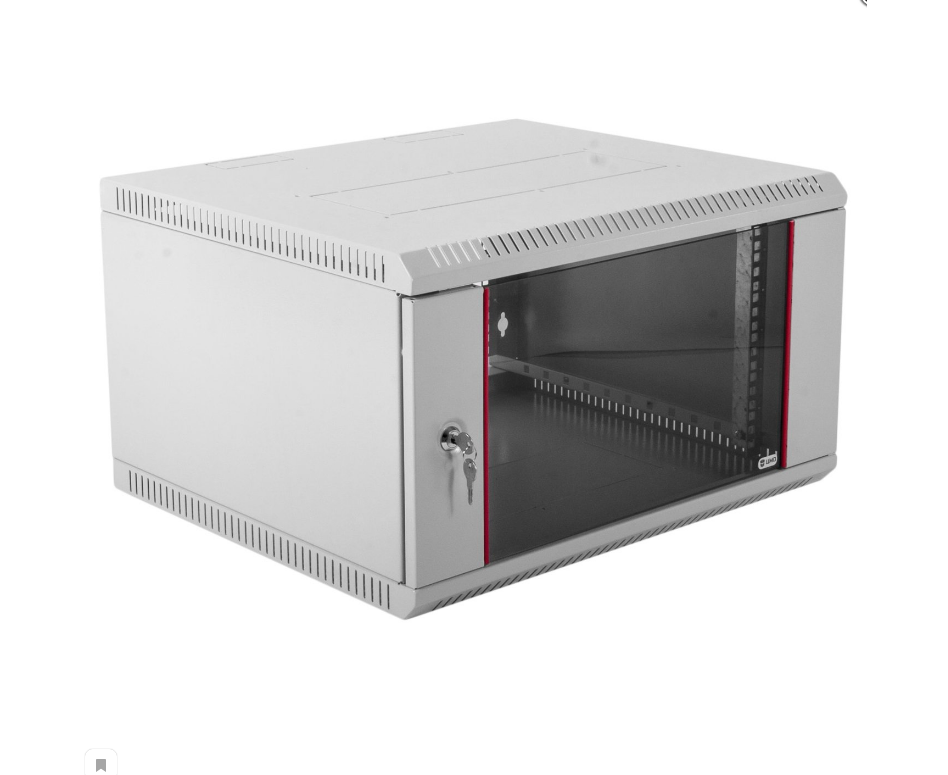 Шкаф коммутационный ЦМО ШРН-Э-6.500 серый 6 U 600x520мм пер.дв.стекл несъемные