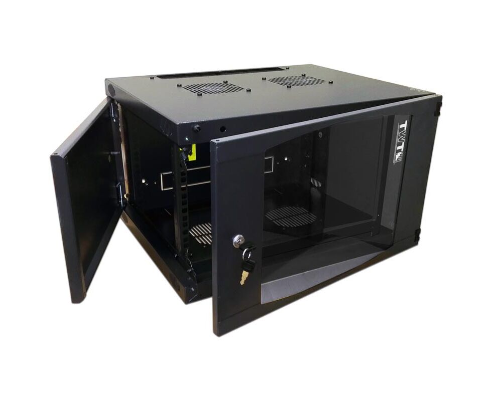 Шкаф коммутационный Lanmaster Next TWT-CBWNG-12 U-6 X6-BK черный 12 U 550x600мм пер.дв.стекл 60кг