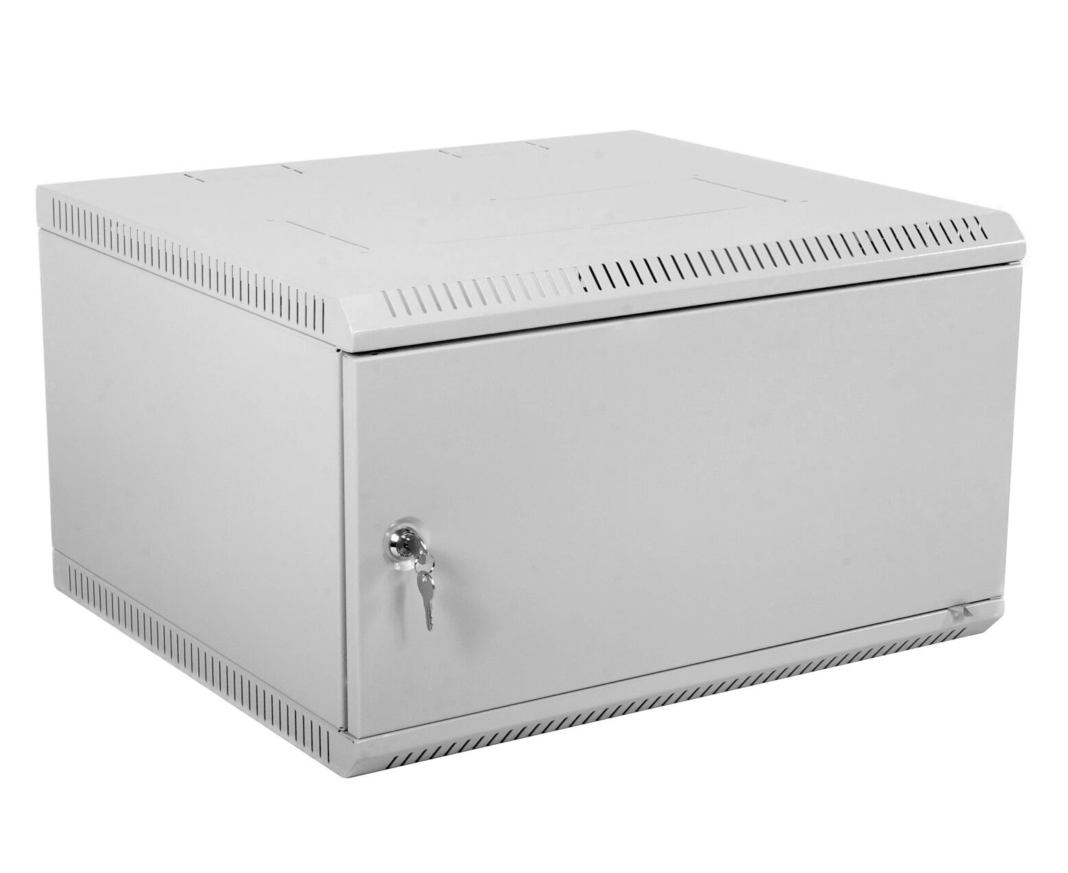 Шкаф настенный ЦМО разобрный (ШРН-Э-6.500.1) 6 U 600x520мм пер.дв.стал.лист несъемные бок.пан. серый