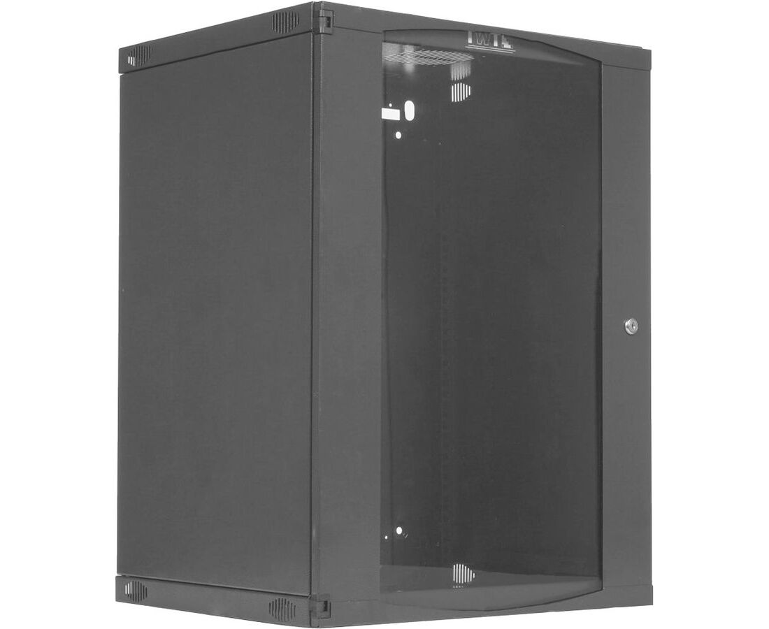 Шкаф коммутационный Lanmaster Next (TWT-CBWNG-18 U-6 X6-BK) 18 U 550x600мм пер.дв.стекл черный