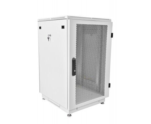 Шкаф коммутационный ЦМО ШТК-М-18.6.8-4 ААА серый 18 U 600x800мм пер.дв.перфор. задн.дв.стал.лист 2 бок.пан. 270кг