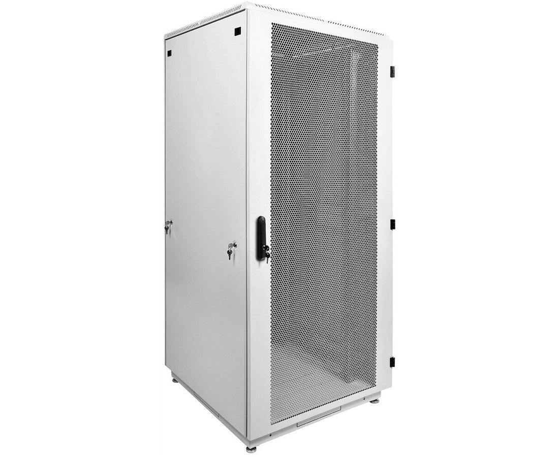 Шкаф коммутационный ЦМО ШТК-М-42.8.10-4 ААА напольный 42 U 800x1000мм пер.дв.перфор. серый