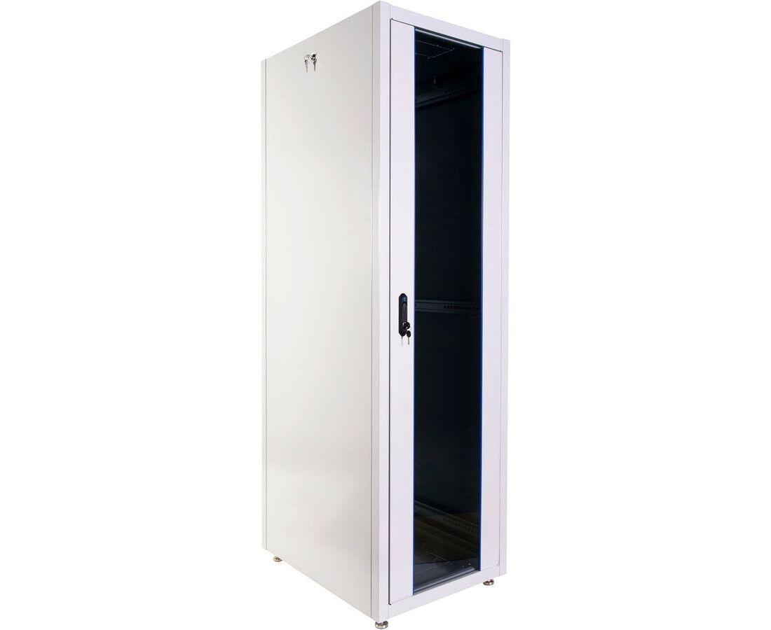 Шкаф коммутационный ЦМО ШТК-Э-42.8.10-13 АА напольный 42 U 800x1000мм пер.дв.стекл металл серый