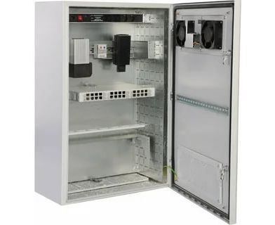 ЦМО Шкаф уличный всепогодный настенный 12 U (600х 500), передняя дверь вент. (ШТВ-Н-12.6.5-4 ААА)