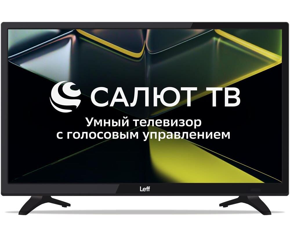 24" Телевизор LEFF 24 H690 T черный 1366 x 768 HD, 60 Гц, Smart Салют