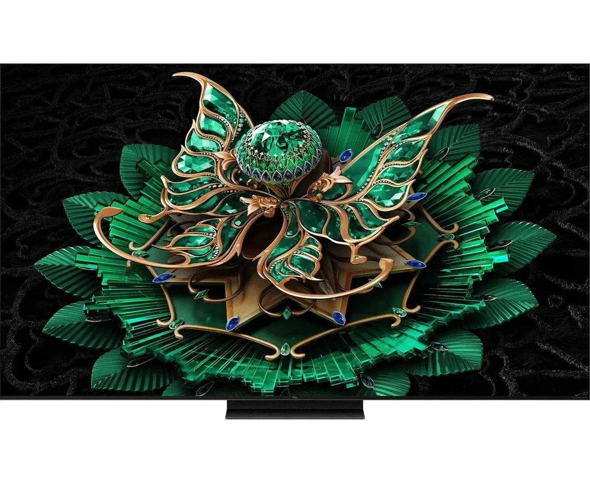 85" Телевизор TCL 85 C7 K черный QLED 3840x2160, 4 K Ultra HD, 144 Гц, Wi-Fi, Smart TV, Google TV
