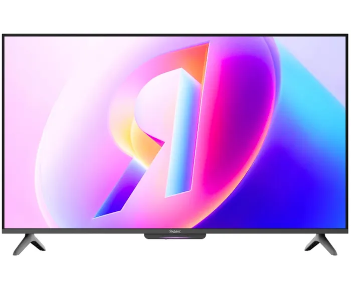 43" Телевизор YANDEX ТВ Станция Бейсик QLED с Алисой YNDX-00078 черный 3840x2160, 4 K Ultra HD, 60 Гц, Wi-Fi, Smart TV, Яндекс ТВ