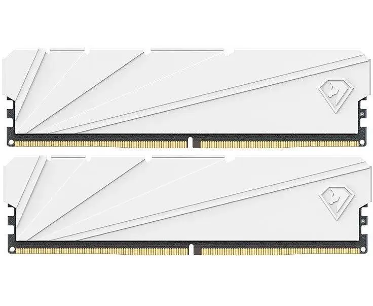 ОЗУ Netac Shadow S NTSSD4 P32 DP-16 W DDR 4 DIMM 16 Gb (8 Gbx2) PC25600, 3200 Mhz C16 White, с радиатором