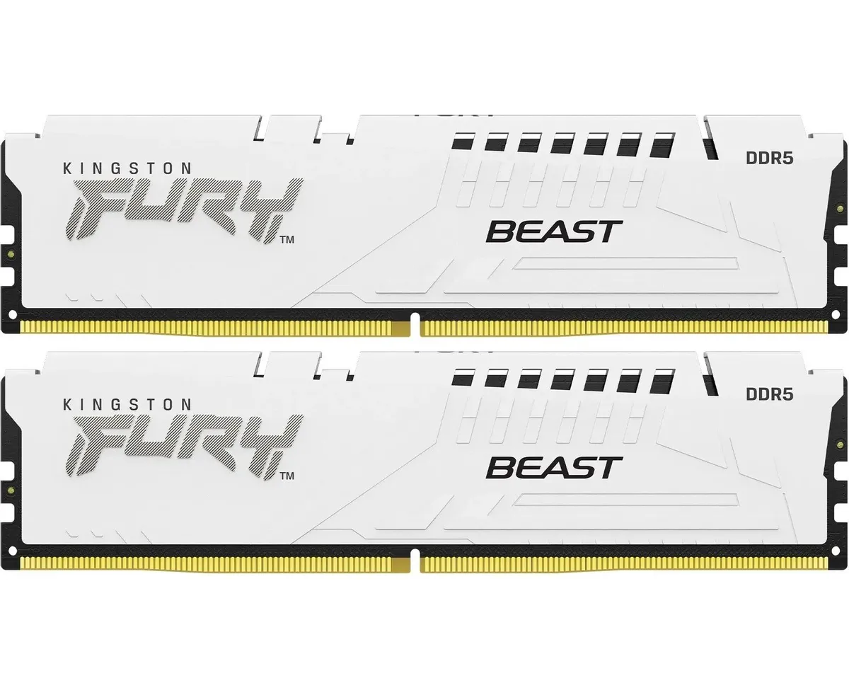 ОЗУ Kingston Fury Beast KF568 C34 BWEK2-32 DDR5 - 2x 16 ГБ 6800 МГц, DIMM, White, Ret