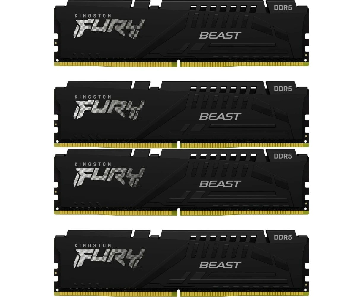 ОЗУ Kingston Fury Beast KF552 C40 BBK4-128 DDR5 - 4x 32 ГБ 5200 МГц, DIMM, Ret