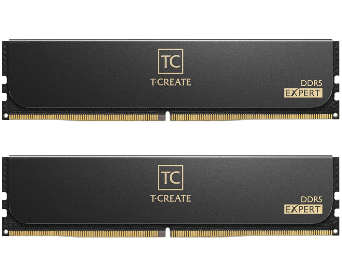ОЗУ TEAMGROUP T-Create Expert (CTCED5128 G6400 HC42 CDC01) 128 GB (2x64 GB) DDR5 6400 M Hz CL42 (42-52-52-102) 1.25 V / Black