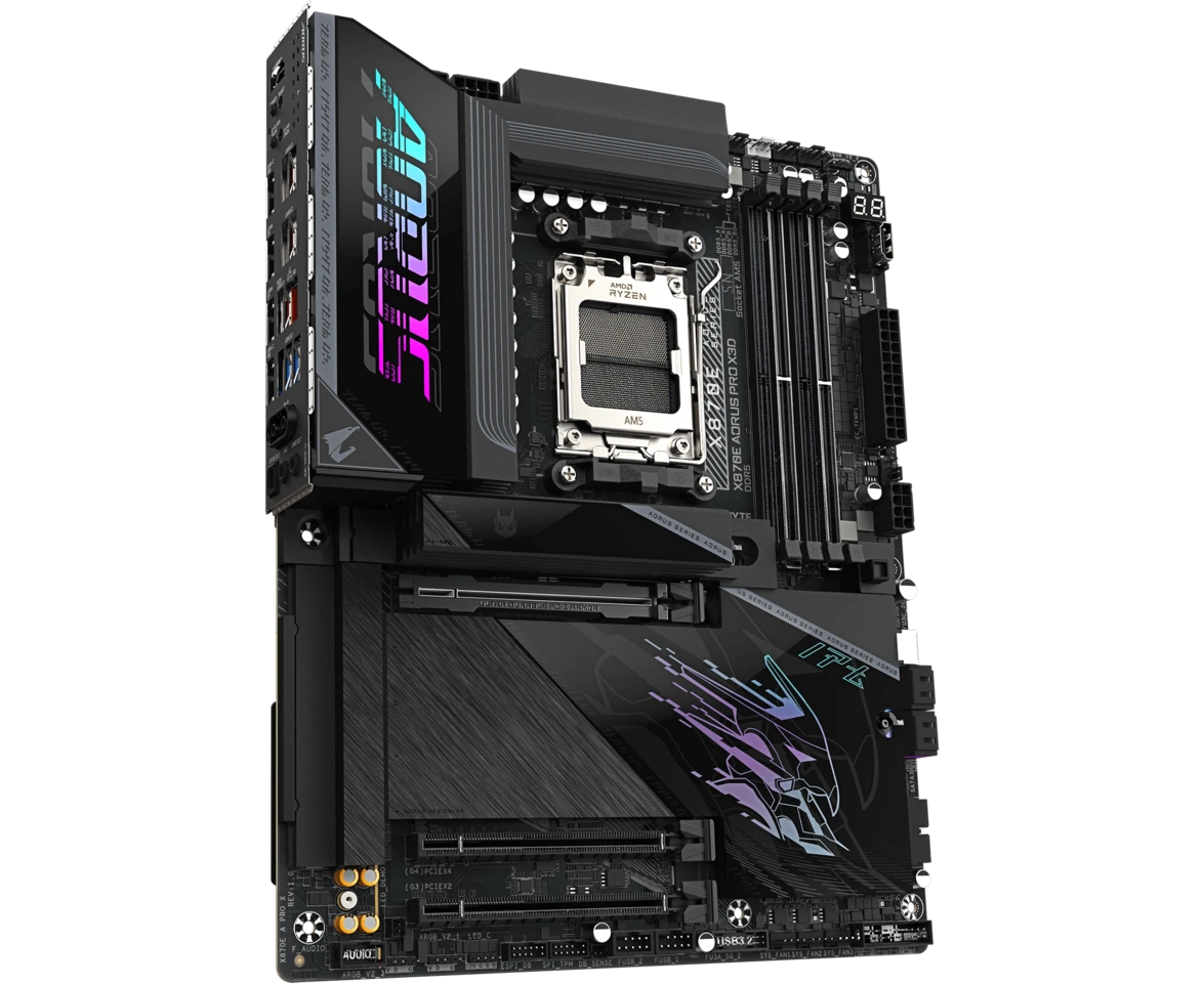 Материнская плата Gigabyte X870 E Aorus Pro X3 D Socket AM5 AMD X870 E 4x DDR5 ATX AC`97 8ch(7.1) 5 Gigabit RAID+HDMI