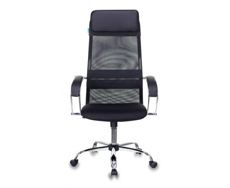 Кресло руководителя Бюрократ CH-608 SL/Black спинка сетка черный TW-01 TW-11 искусст.кожа/ткань крестовина хром
