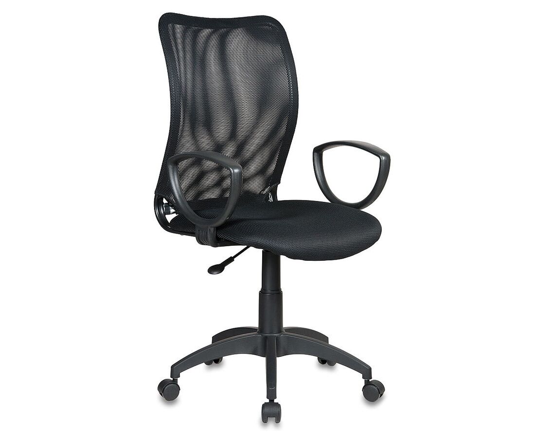 Кресло Бюрократ CH-599 AXSN/TW-11, черное, спинка сетка, TW-11