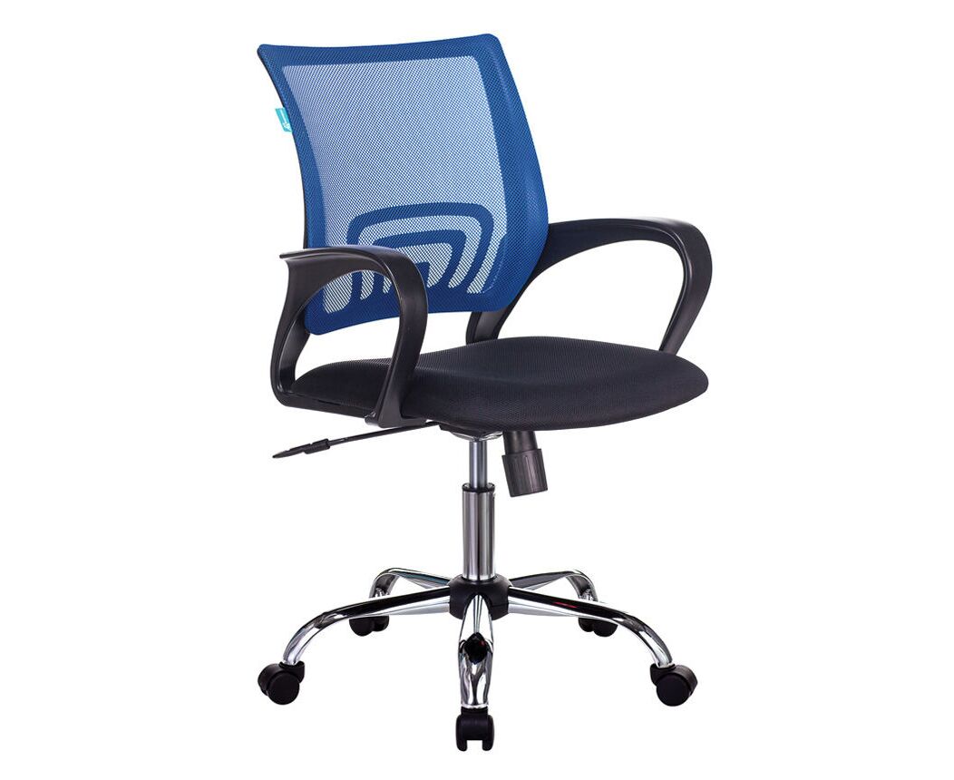 Кресло Бюрократ CH-695 N/SL/BL/TW-11 спинка сетка синий TW-05 сиденье черный TW-11 крестовина хром