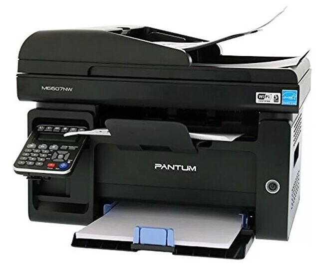 Pantum M6607 NW, МФУ факс, A4, 22 стр/мин, 1200x1200 dpi, 256 Мб, подача: 150 лист., вывод: 100 лист., Ethernet,