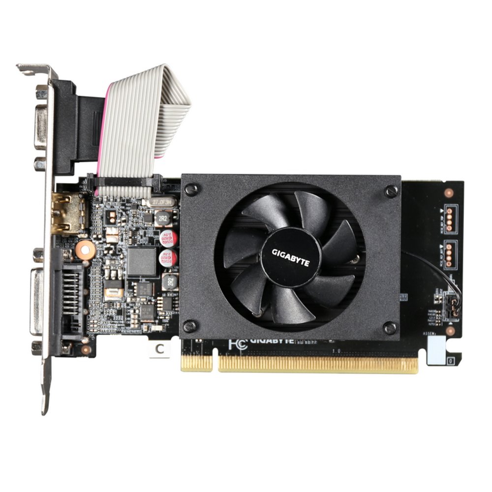 Видеокарта Gigabyte GT710 (GV-N710D3-2GL 2.0 PCI-E) 2GB DDR3 64bit VGA DVI-D HDMI PCI-E RTL