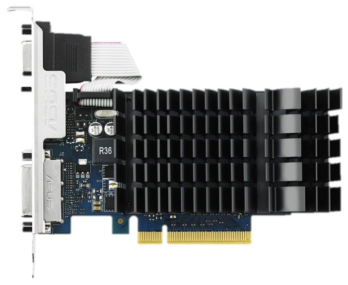 Видеокарта Asus GT730-SL-2GD5-BRK GeForce GT 730 90YV06N2-M0NA00 2048Mb 64bit GDDR5 902/5010 DVIx1/HDMIx1/CRTx1/HDCP PCI-E Ret