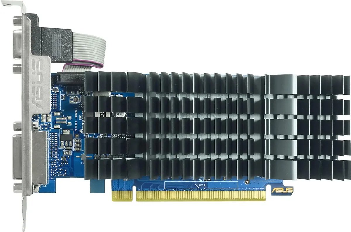 Видеокарта Asus Nvidia GeForce GT 710 2Gb (GT710-SL-2GD5-BRK-Evo) PCI-E 64bit GDDR5 954/5012 DVIx1 HDMIx1 CRTx1 HDCP Ret low profile