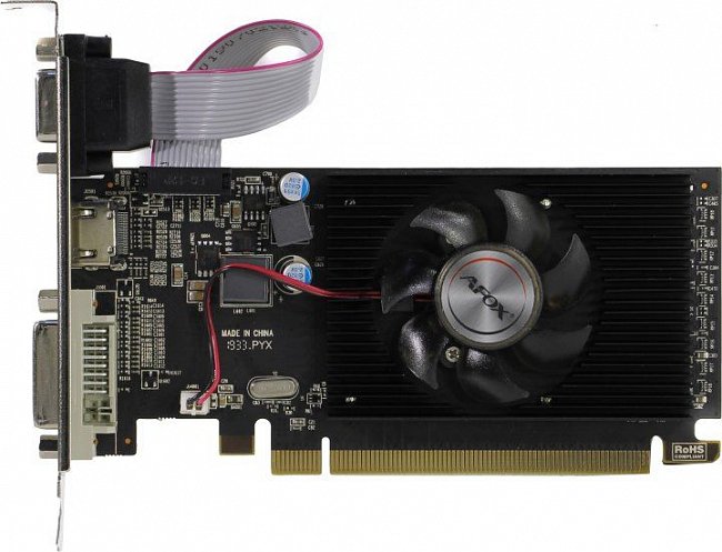 Видеокарта AFOX AFR5230-2048D3L5 Radeon R5 230 2GB DDR3 64Bit DVI HDMI VGA LP Single Fan