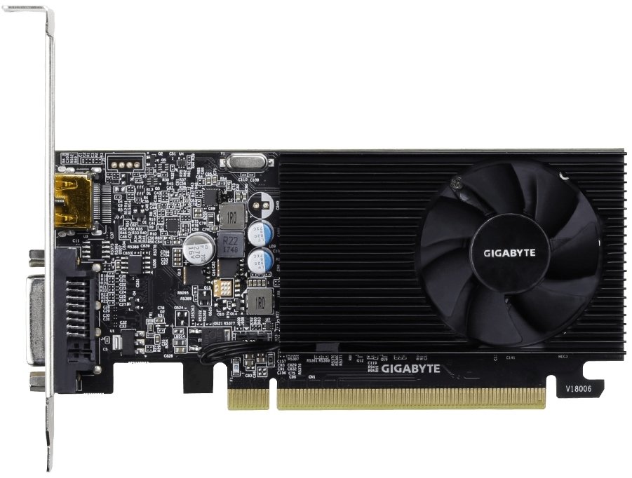 Видеокарта Gigabyte GV-N1030D4-2GL RTL nVidia GeForce GT 1030 2048Mb 64bit DDR4 1177/2100 DVIx1/HDMIx1/HDCP low profile
