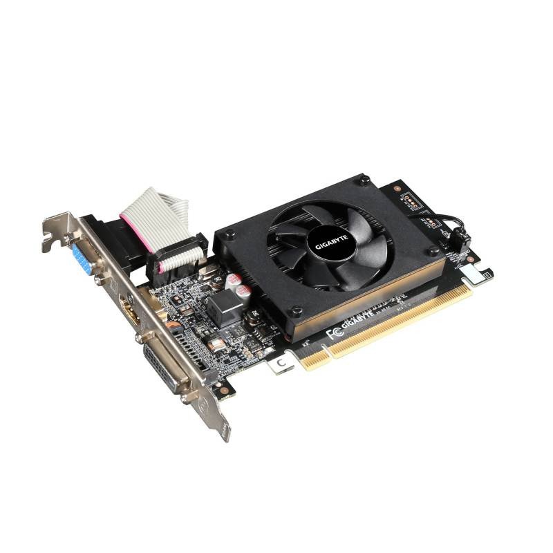 VGA GIGABYTE GeForce GT710 2GB 64bit GDDR3 (954/1800 (1600 V2.0)) D-Sub/DVI/HDMI (GV-N710D3-2GL)