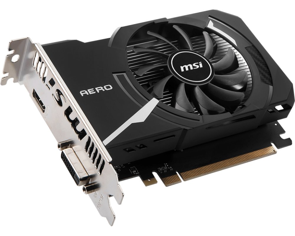 VGA MSI GeForce GT1030 Aero ITX 2GD4 OC 2GB 64bit GDDR4 (1189-1430/2100) SL-DVI-D/HDMI, TPD 20W (GT 1030 AERO ITX 2GD4 OC)
