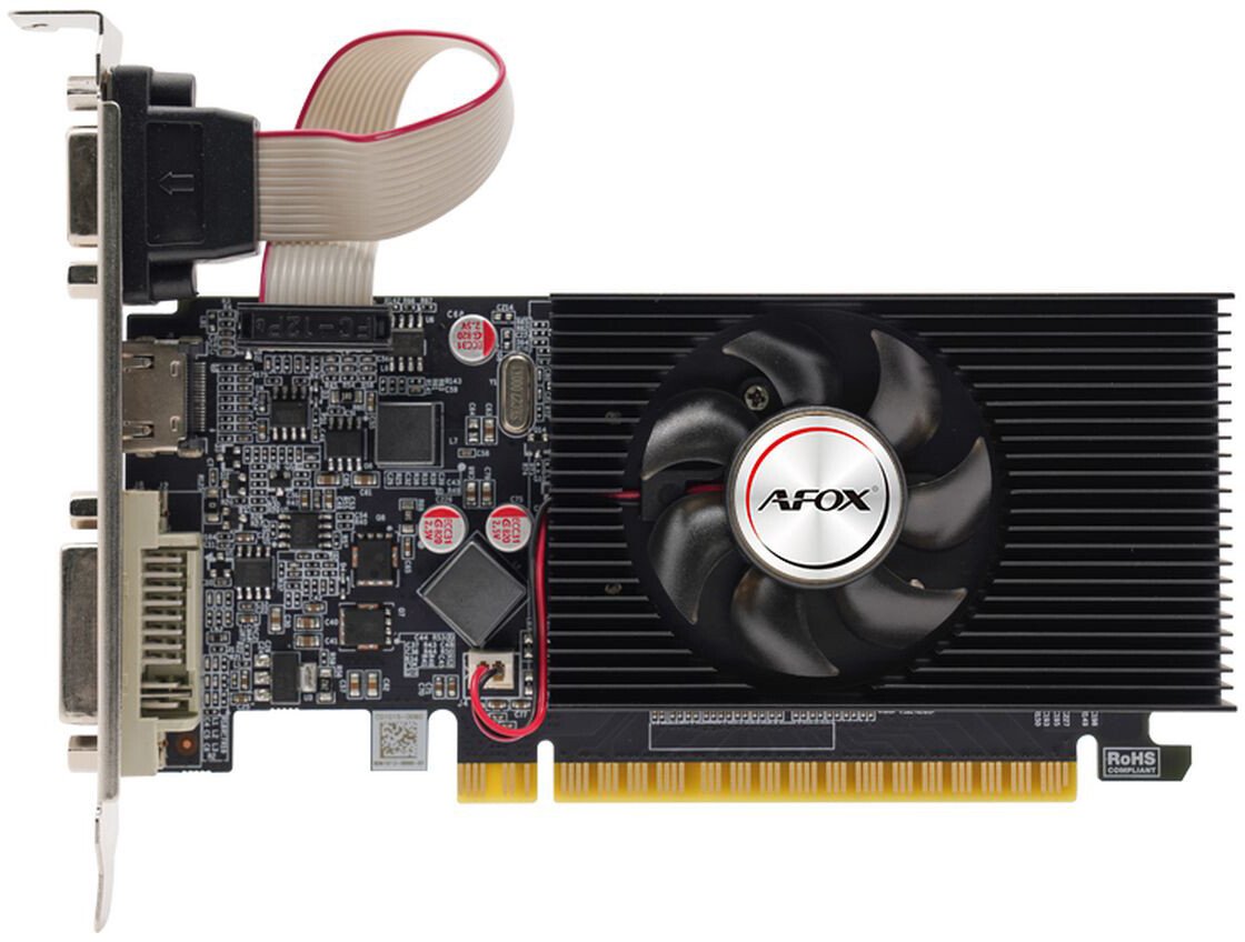 Видеокарта Afox GT610 1GB (AF610-1024D3L2) DDR3 64bit VGA DVI HDMI 1Fan LP RTL