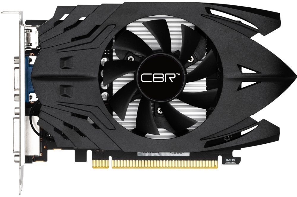 Видеокарта CBR GT730 2Gb (VGA-STX730-2G-RTL) DDR3, 128bit, 700Mhz, 1*HDMI + 1*DVI + 1*VGA, 49W, Ret