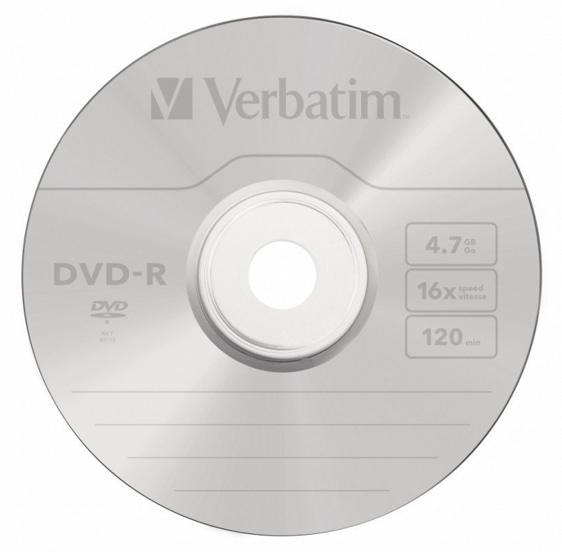 Диск DVD-R Verbatim 4.7Gb 16x Bulk (10шт) (43 729)
