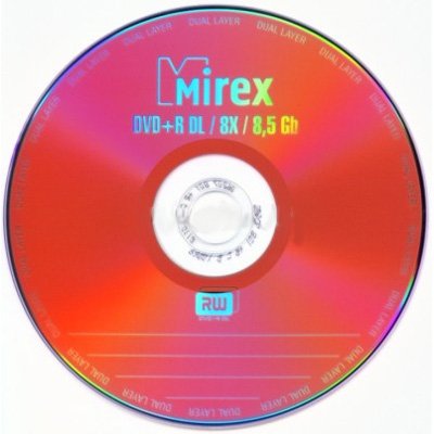 Диск DVD+R Mirex 8.5 Gb, 8x, Cake Box (10), Dual Layer