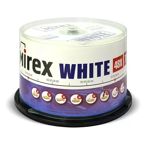 Диск CD-R Mirex (UL120037A8B) 700 Mb, 48х, Cake Box (50), Thermal Print (50/300)