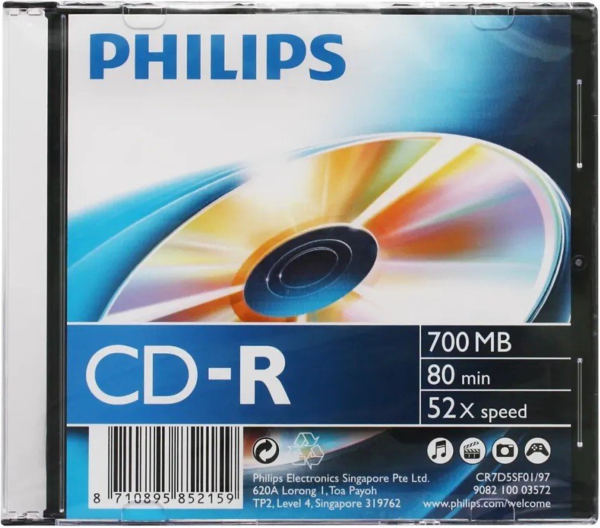 Диск CD-R Philips CR7D5SF01/97 700Mb, 52х, Slim Case (1)