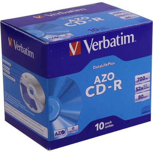 Диск CD-RW Verbatim 700Mb 10x Cake Box (10шт) (43480)