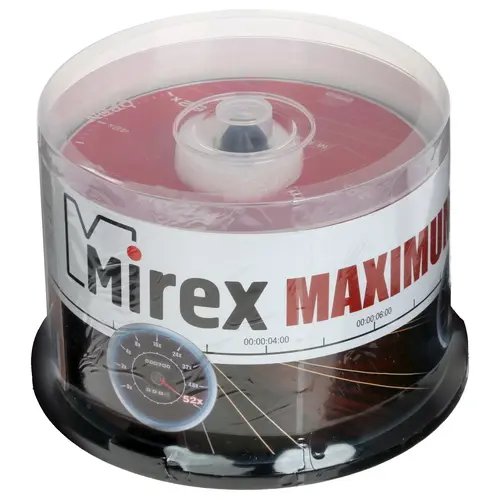 Диск CD-RW Mirex (UL121002A8B) 700 Mb, 12х, Cake Box (50), (50/300)