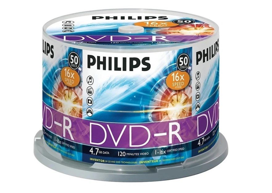 Диск DVD-R Philips DM4S6B50F/97 4.7Gb, 16x, Cake Box (50)