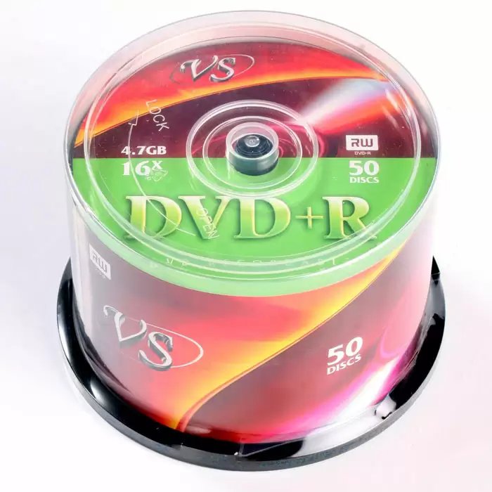 Диск DVD+R VS (VSDVDPRCB5001) 4.7 Gb, 16x, Cake Box (50), (50/250)