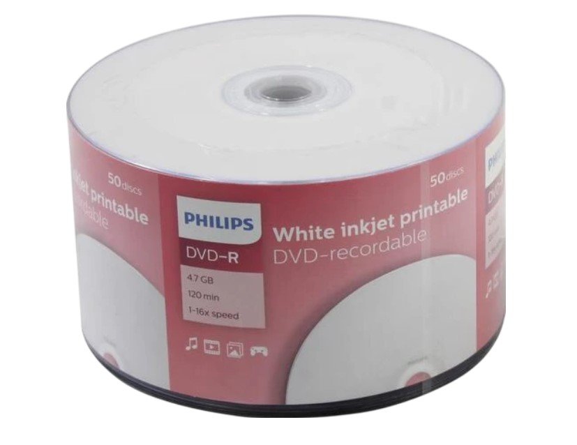 Диск DVD-R Philips DM4I6U50F/97 4.7Gb, 16x, Bulk (50), Printable