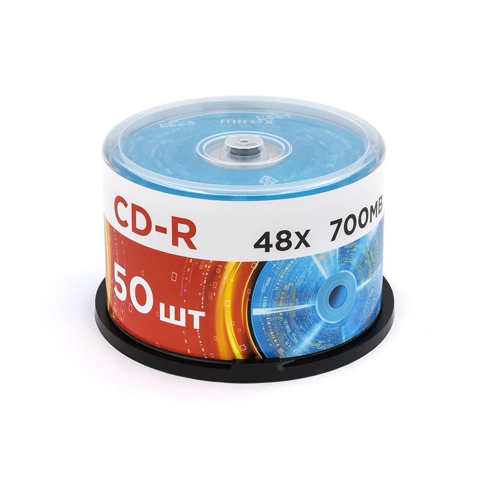 Диск MIREX CD-R 48Х 700МБ Кейк бокс 50 (50/300)
