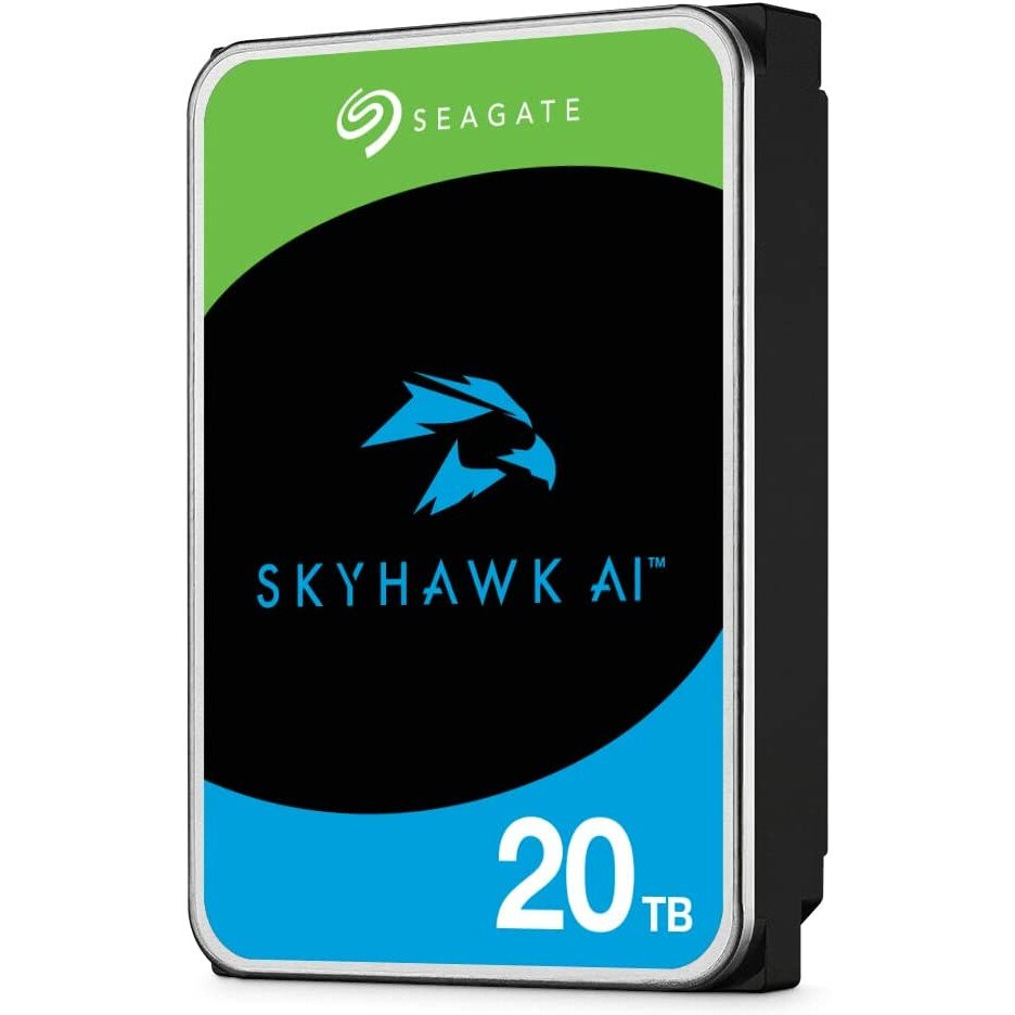 HDD Seagate SkyHawk AI ST20000VE002 20TB, 3.5", 7200 RPM, SATA-III, 512e, 256MB, для систем видеонаблюдения