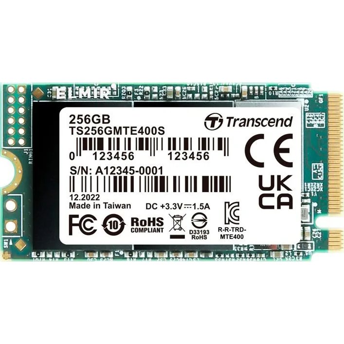 SSD Transcend MTE400S (TS256GMTE400S) 256GB, 3D TLC Nand, M.2 2242 , PCI-E 4x R/W - 2000/1000 MB/s